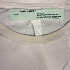 Off-White Virgil Abloh Mens World Hands White Double-Sided Graphic T-Shirt L/XL