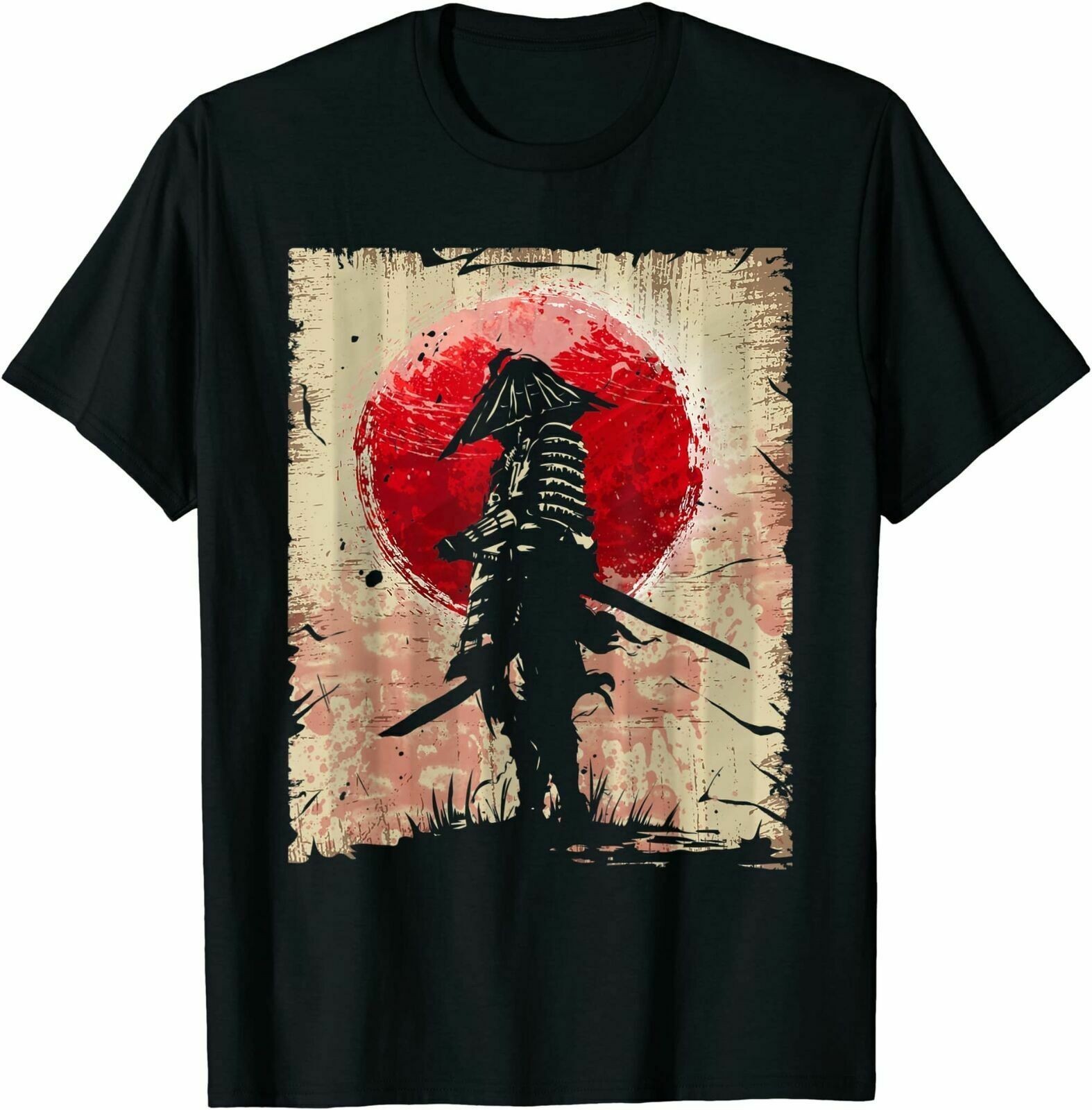 Japanese Art Samurai Vintage Fighter Retro T-Shirt Funny Tee Gift gallery