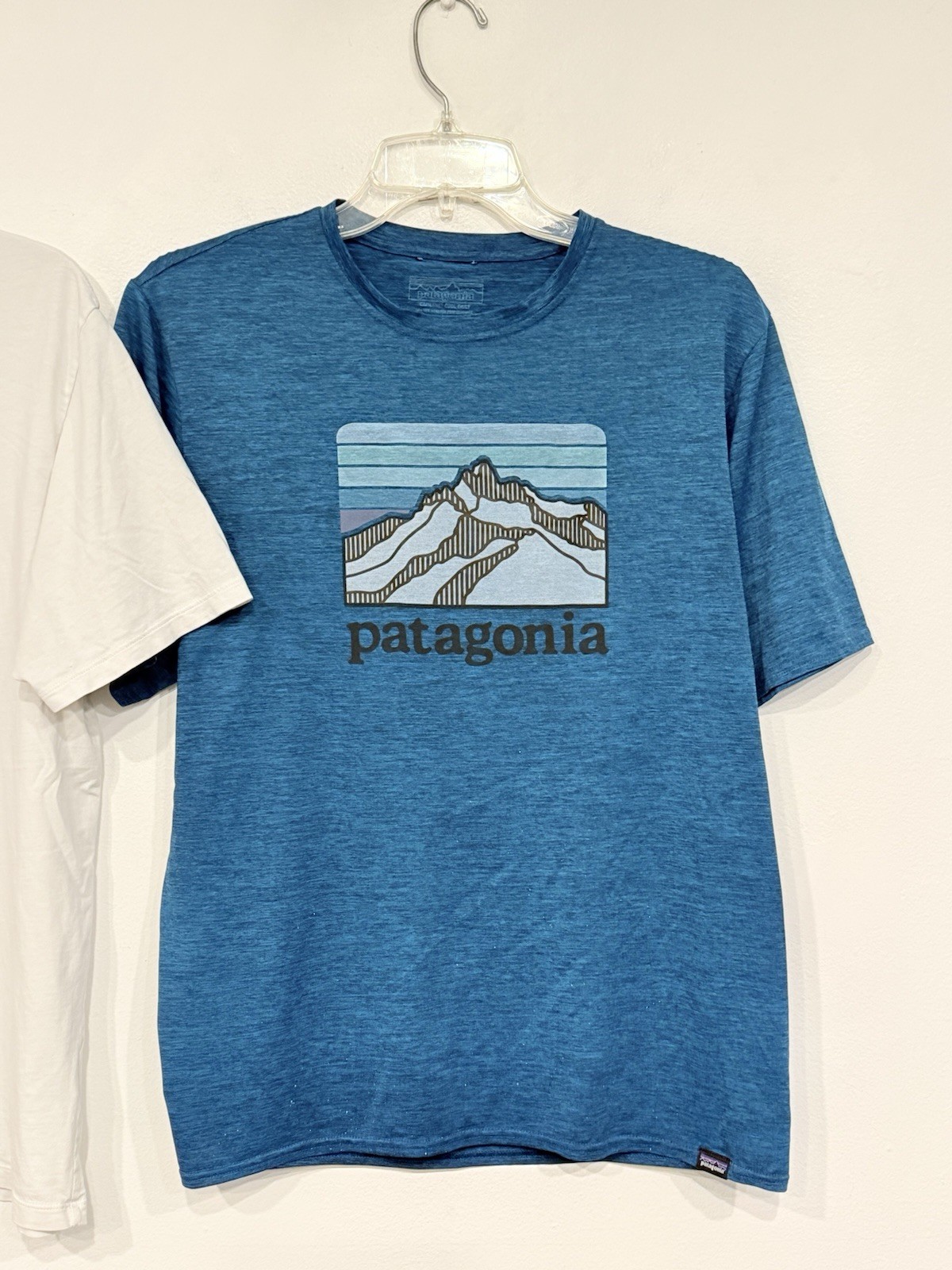 Lot 2 Patagonia Men's Shirt Size Medium Capilene Cool P-6 Logo Organic T-Shirt gallery