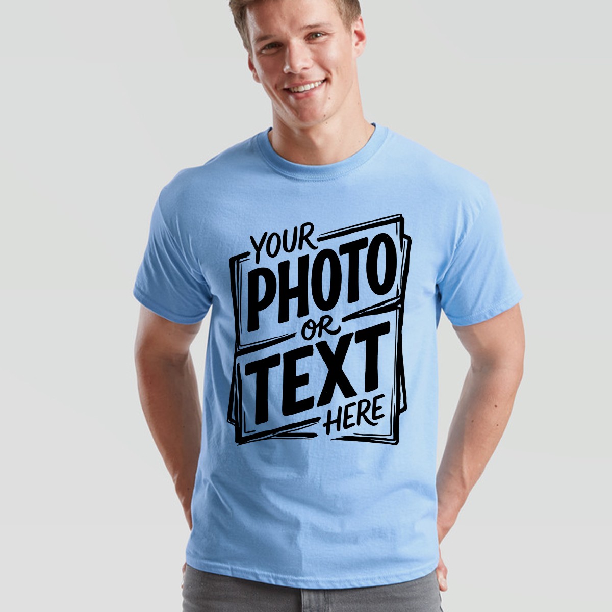 Personalised Unisex T Shirt Custom Photo Text Logo Customised Mens Womens Tee gallery