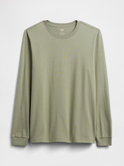 NWT GAP Everyday Soft Long-Sleeve T-Shirt Shirt 100% cotton Walden Green Men M