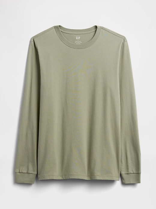 NWT GAP Everyday Soft Long-Sleeve T-Shirt Shirt 100% cotton Walden Green Men M gallery