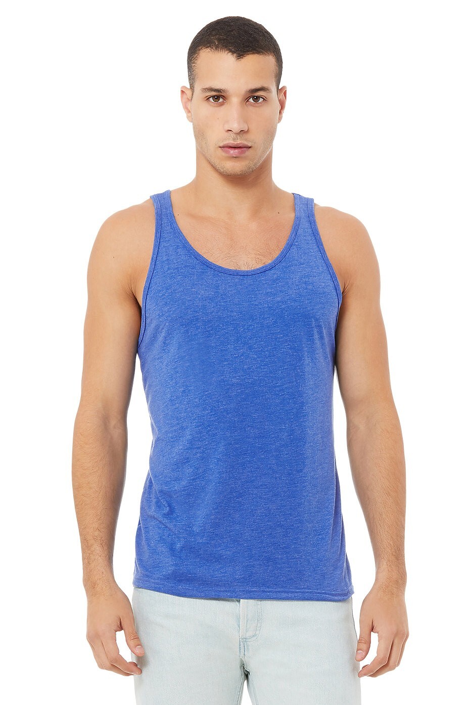 3 Pieces – BELLA + CANVAS 3480 Jersey Tank – Royal Tri-Blend