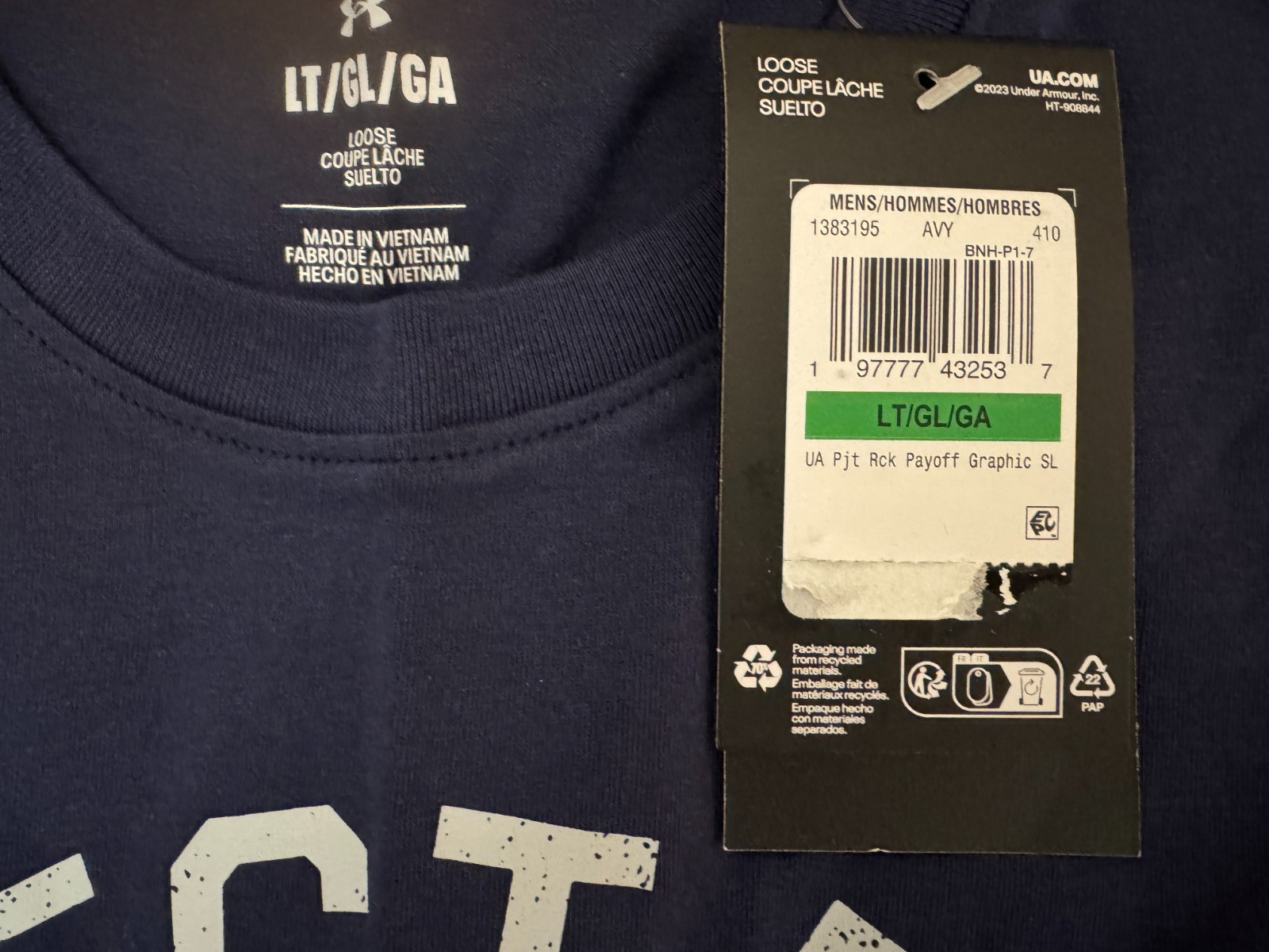 Under Armour Project Rock Payoff Tank Top Sleeveless Men Sz LT / 3XLT / 4XLT New gallery
