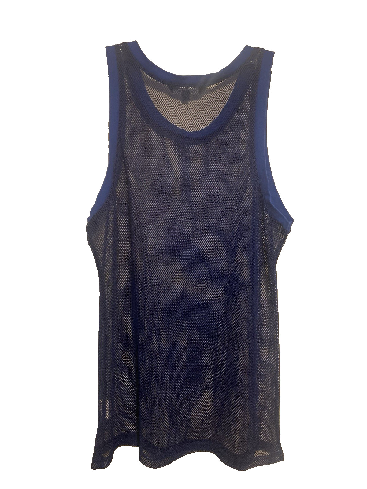 Men's Ture TrendyFishnet Mesh Tank Top Vest Royal Blue Stretch Size Small NWOT gallery