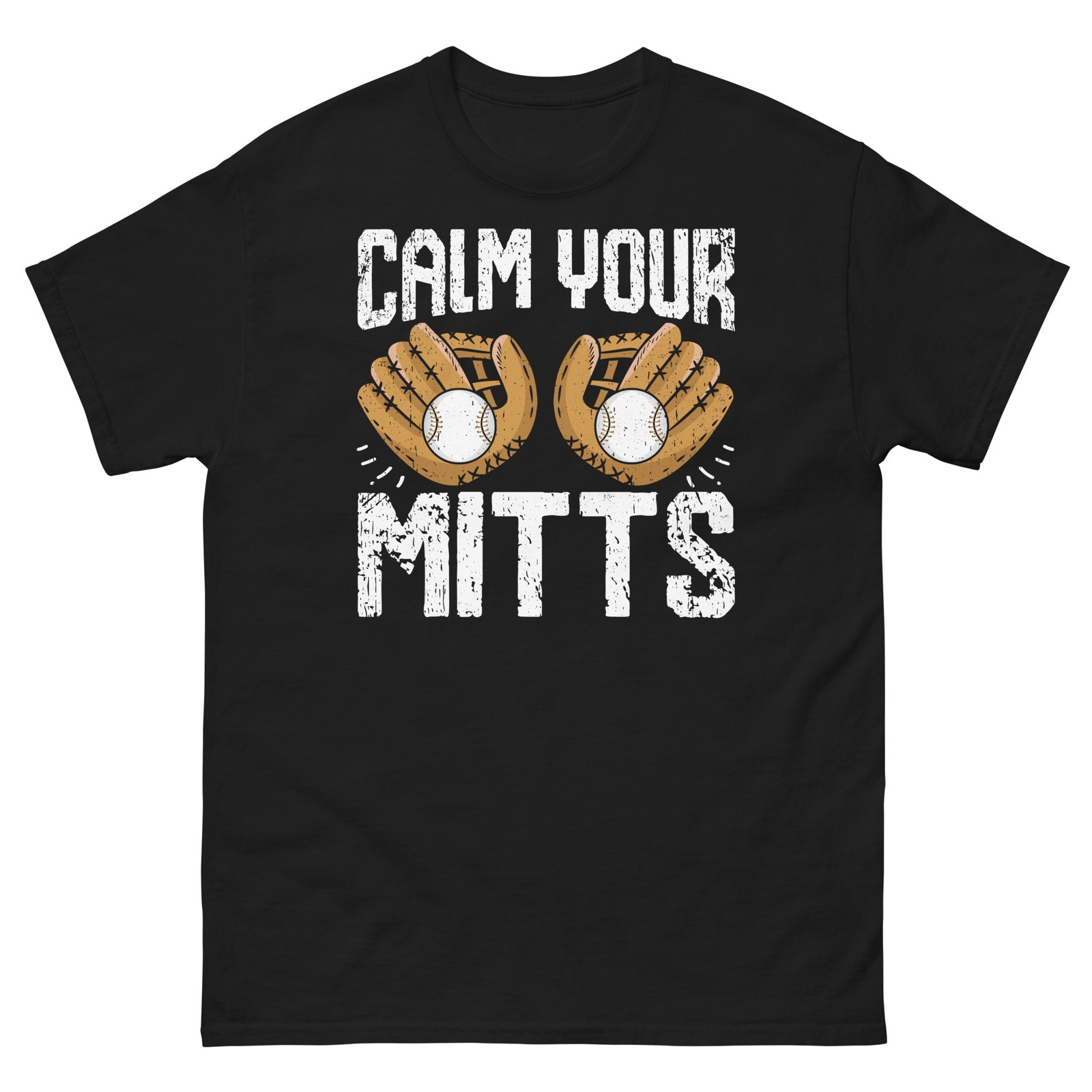 Calm Your Mitts Baseball Softball Catcher Dugout Sports Unisex Classic Tee gallery