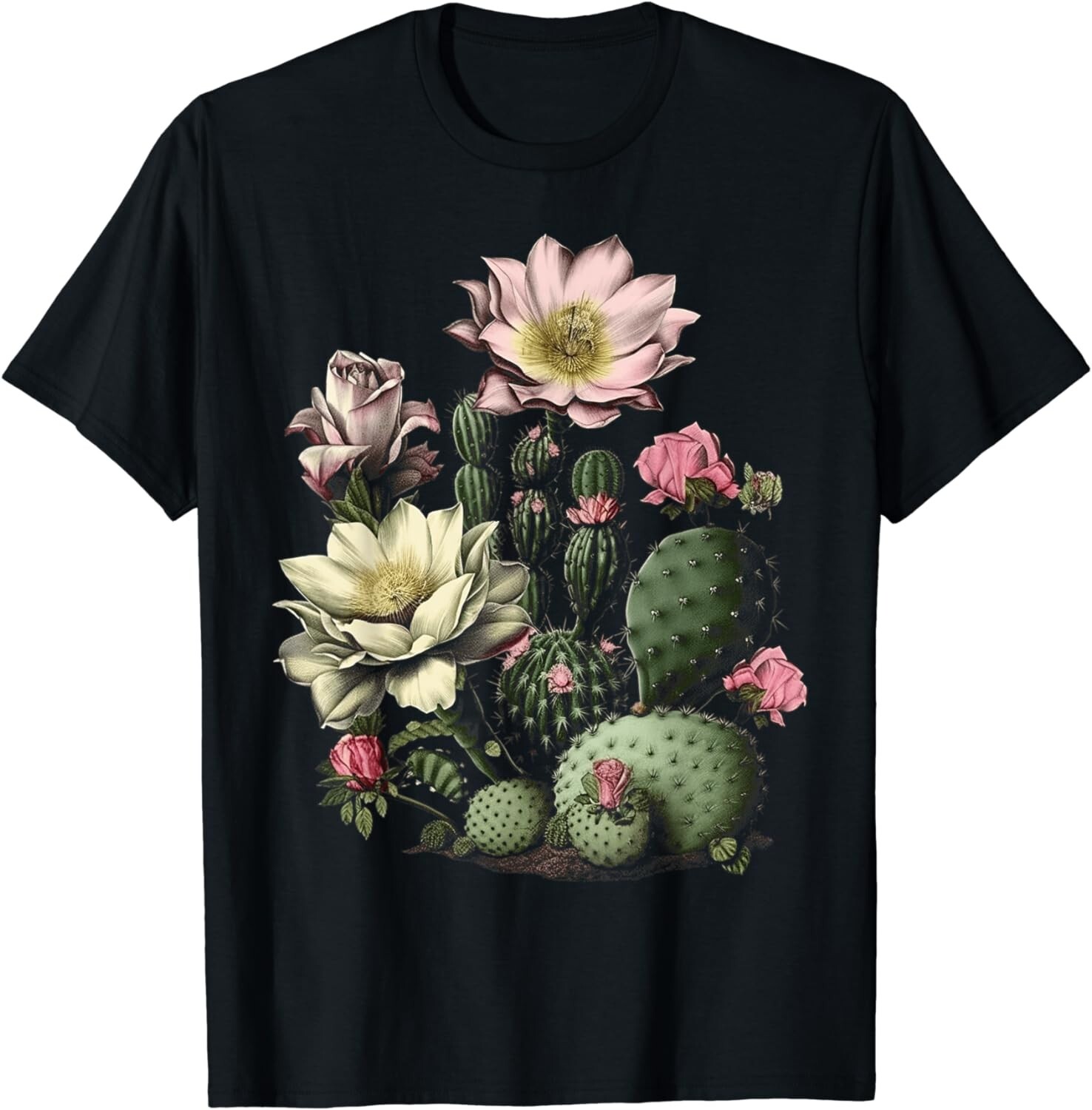 Cactus Succulent Plant Retro Cacti Botany Botanical Graphic Gift Unisex T-Shirt gallery