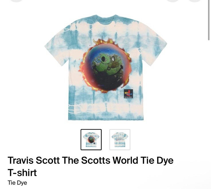 Travis Scott The Scott’s World Tie Dye T Shirt Xl Men’s gallery
