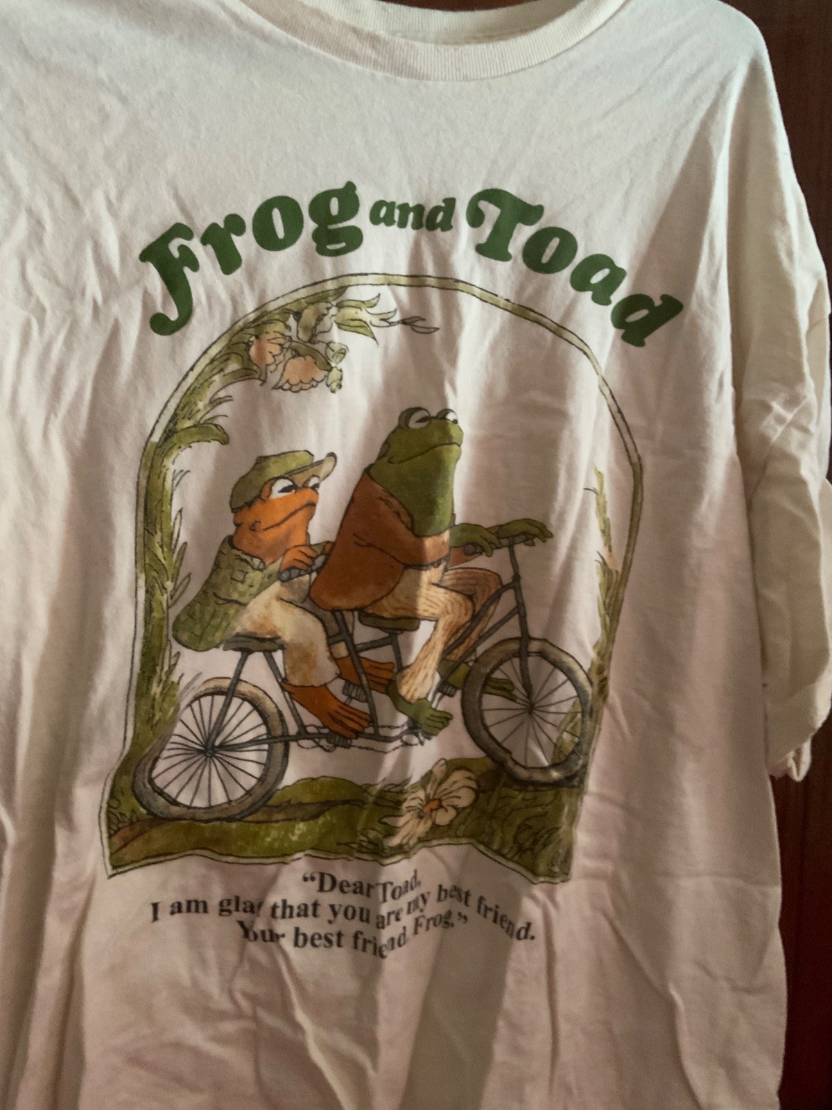 frog and toad bicycle mens xl t shirt