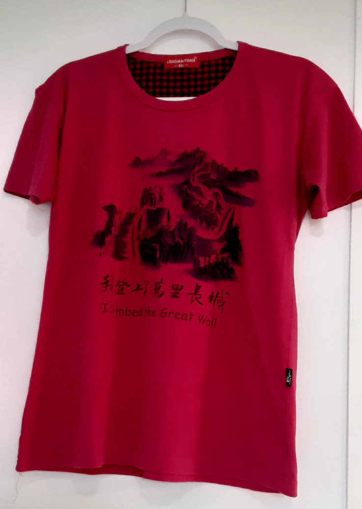 I Climbed the Great Wall T-shirt Red SMALL to MEDIUM (even though tag says XXL gallery