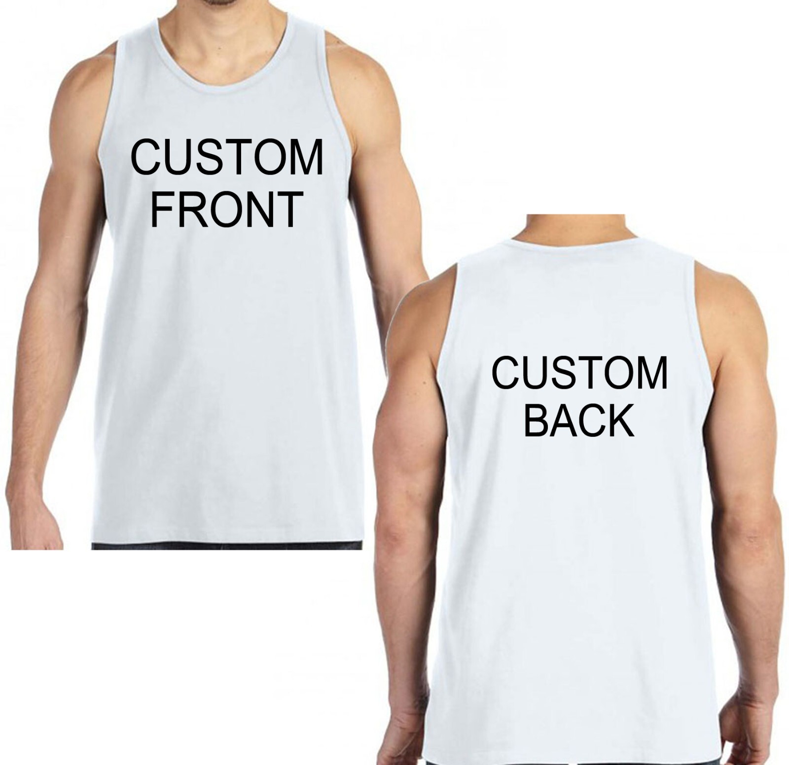 CUSTOMIZED SHIRTS IMAGE PHOTO DTG PRINTING DIRECT TO GARMENT MENS TANK TOP gallery