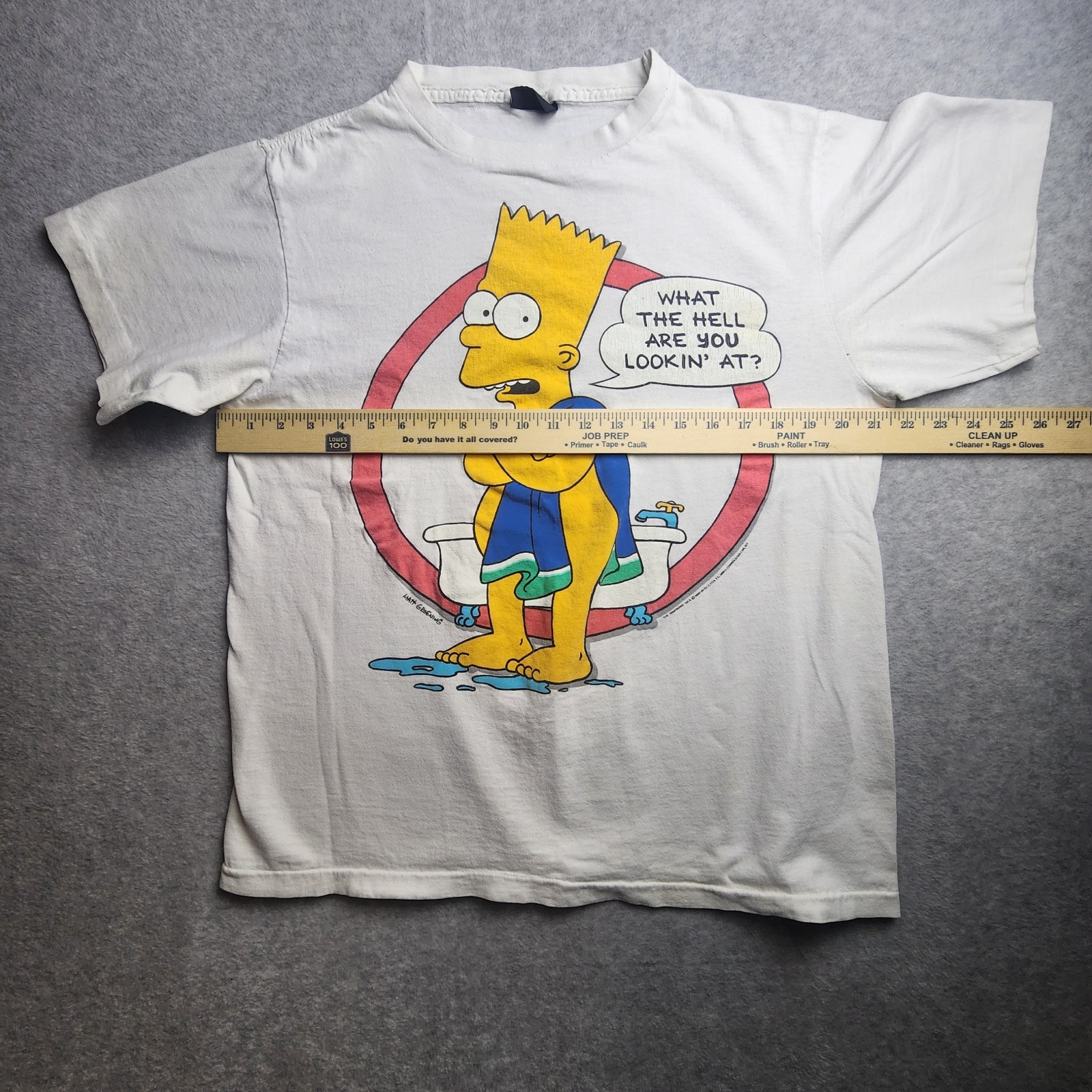 Vintage 1990 Bart Simpson "What the hell are you lookin' at?" T-Shirt L gallery