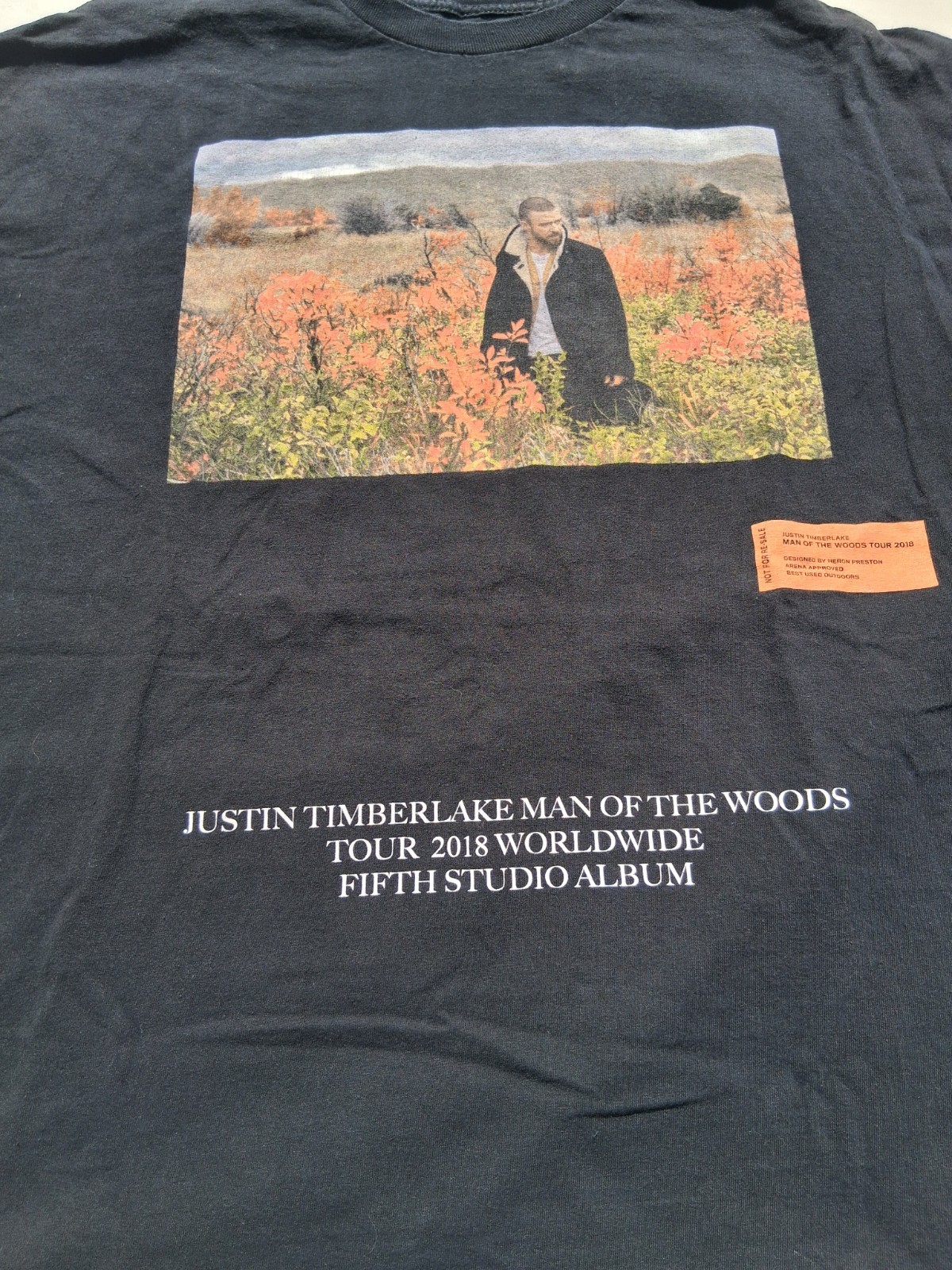 Justin Timberlake Heron Preston Man Of Woods Tour XXL Shirt Concert 2018 Rap gallery
