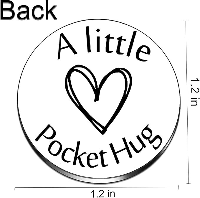 Stocking Stuffers For Women Men Pocket Hug Token Inspirational Leather Keycha... gallery