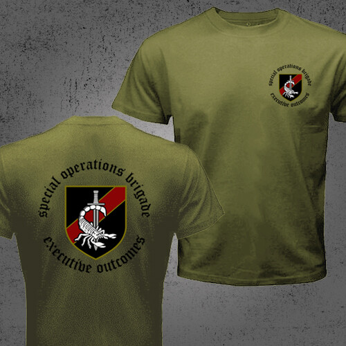 Executive Outcomes Mercenaries Angola South Africa Koevoet Army Military T-shirt gallery