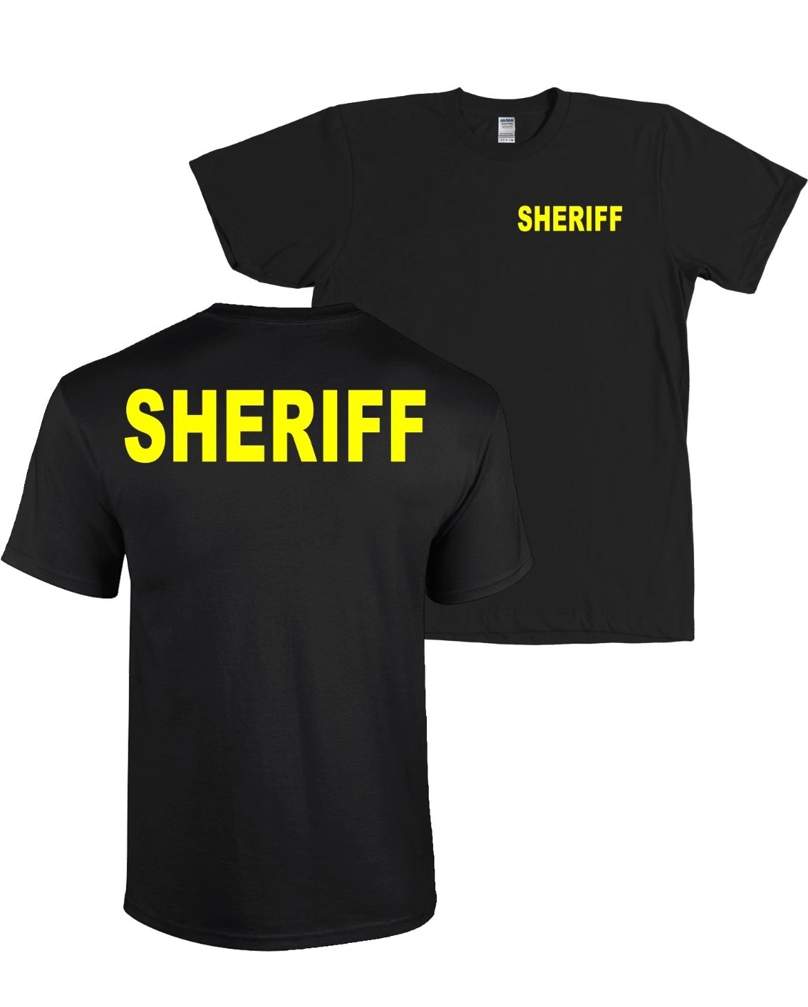 Sheriff front & back prints, Black/ Reflective Gold , Off Duty / Security Events gallery