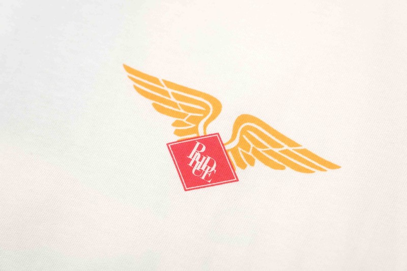 RHUDE Spring and summer Retro Slogan Letter Logo Men Women short sleeved T-shirt gallery