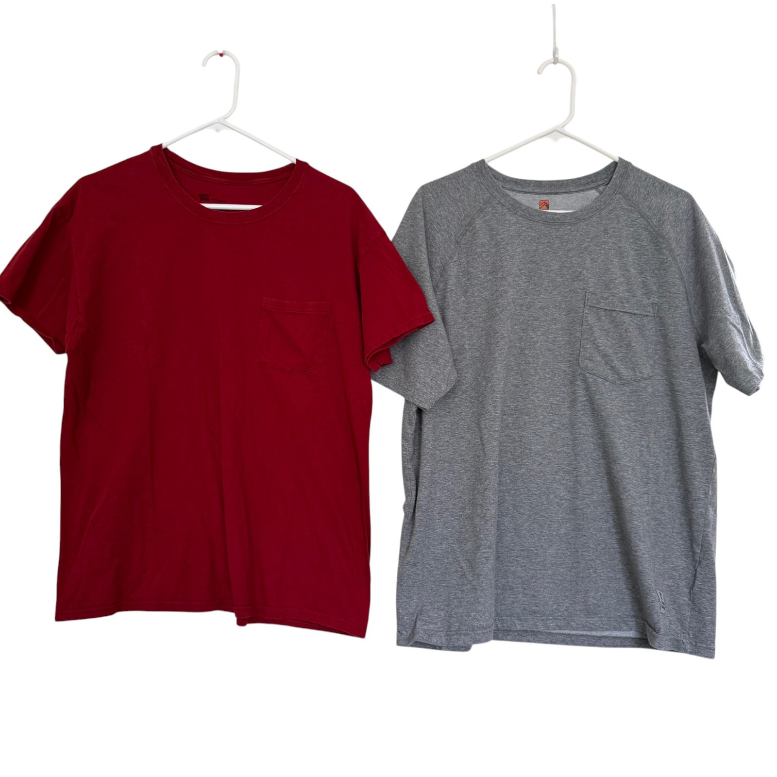 Lot 5 Mens Pocket T Shirts L Short Slv Solid Casual Basics Gym Workout Outdoors gallery