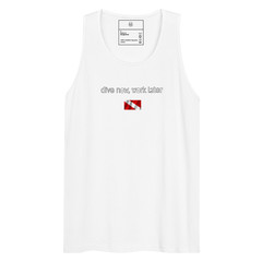 dive now work later tank, scuba diver tank top, diving tank top, Funny shirt