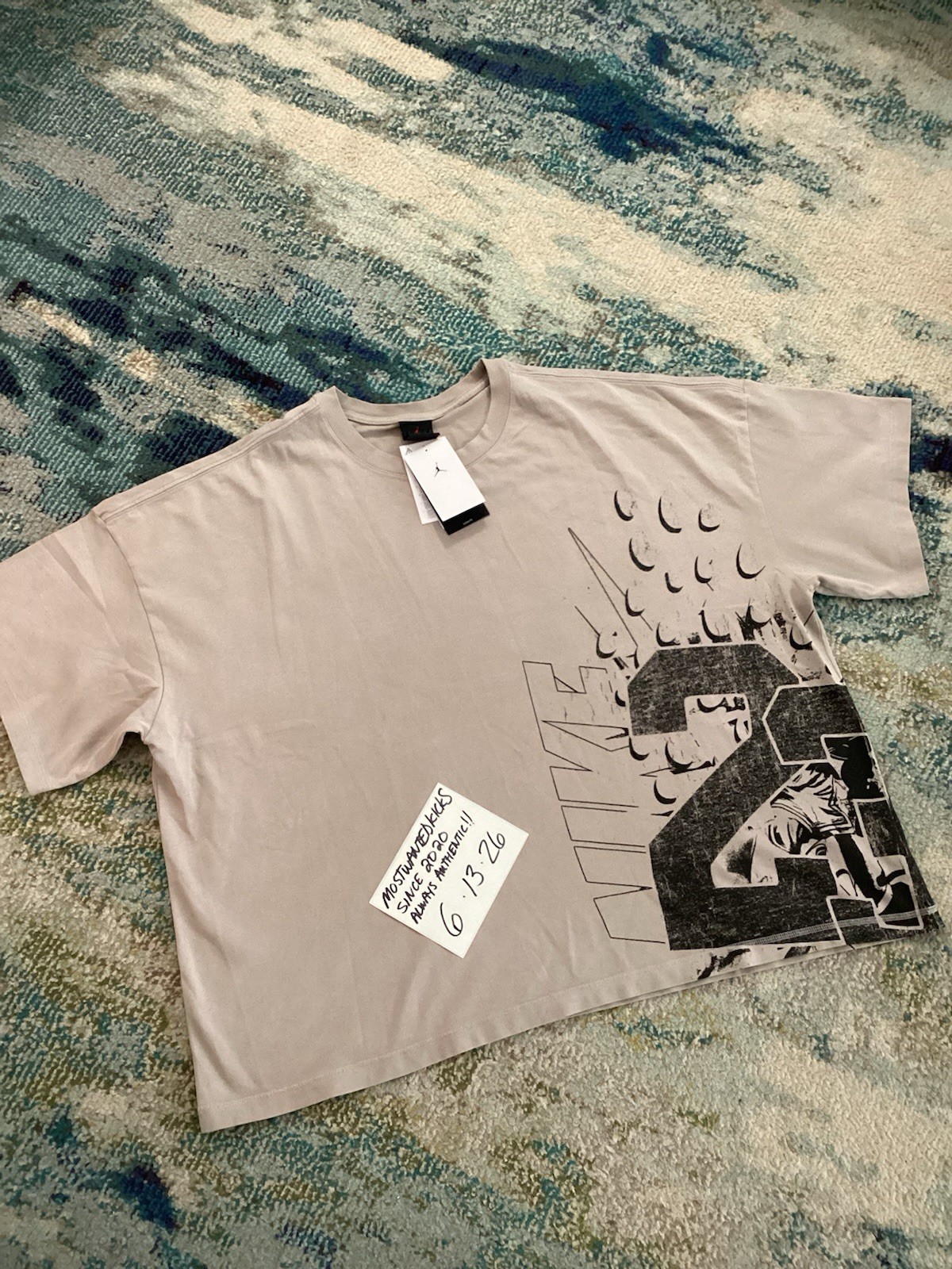 NWT Nike Air Jordan “23” College Grey Graphic Loose Fit T-Shirt Men’s Sz XXL gallery