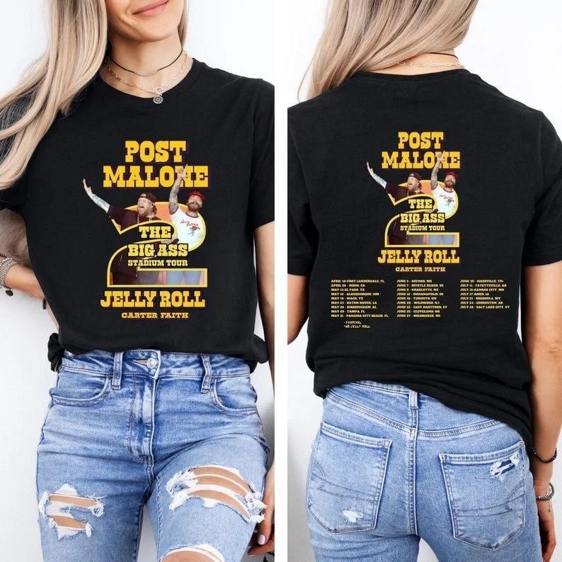 Jelly Roll Big Ass Stadium Tour 2026 Graphic T Shirt