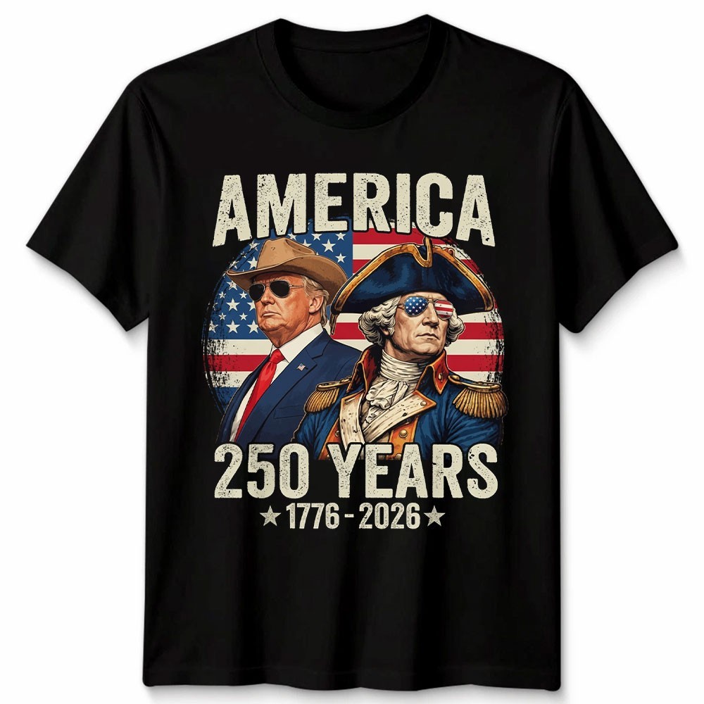 250th Anniversary 250 Years America Funny Trump Washington Unisex T-Shirt gallery