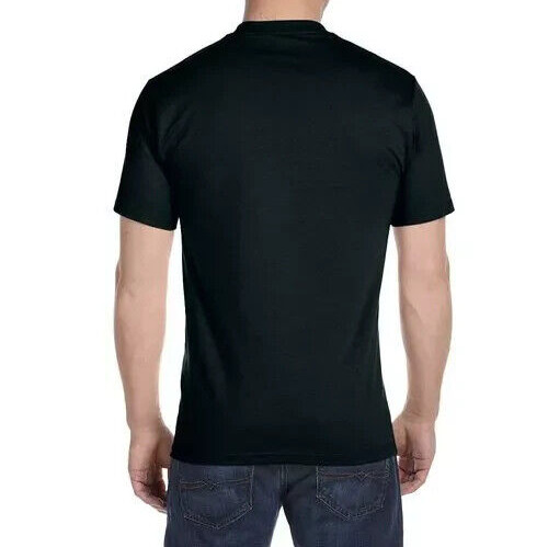 Hanes Men O5280 T-Shirt BLACK Sz 2XL-Large Crewneck Short Sleeve Plain Cotton gallery