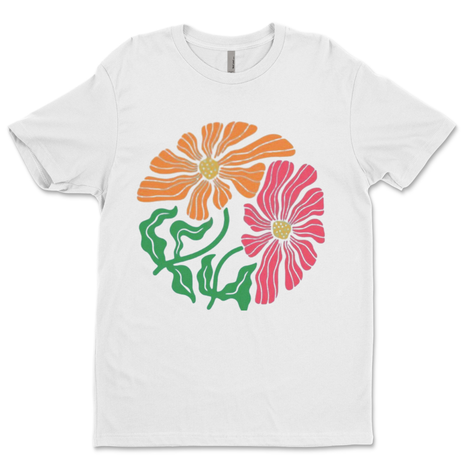 DTF flowers/ Custom Unisex Soft Style T-Shirts, Next Level- Cotton gallery
