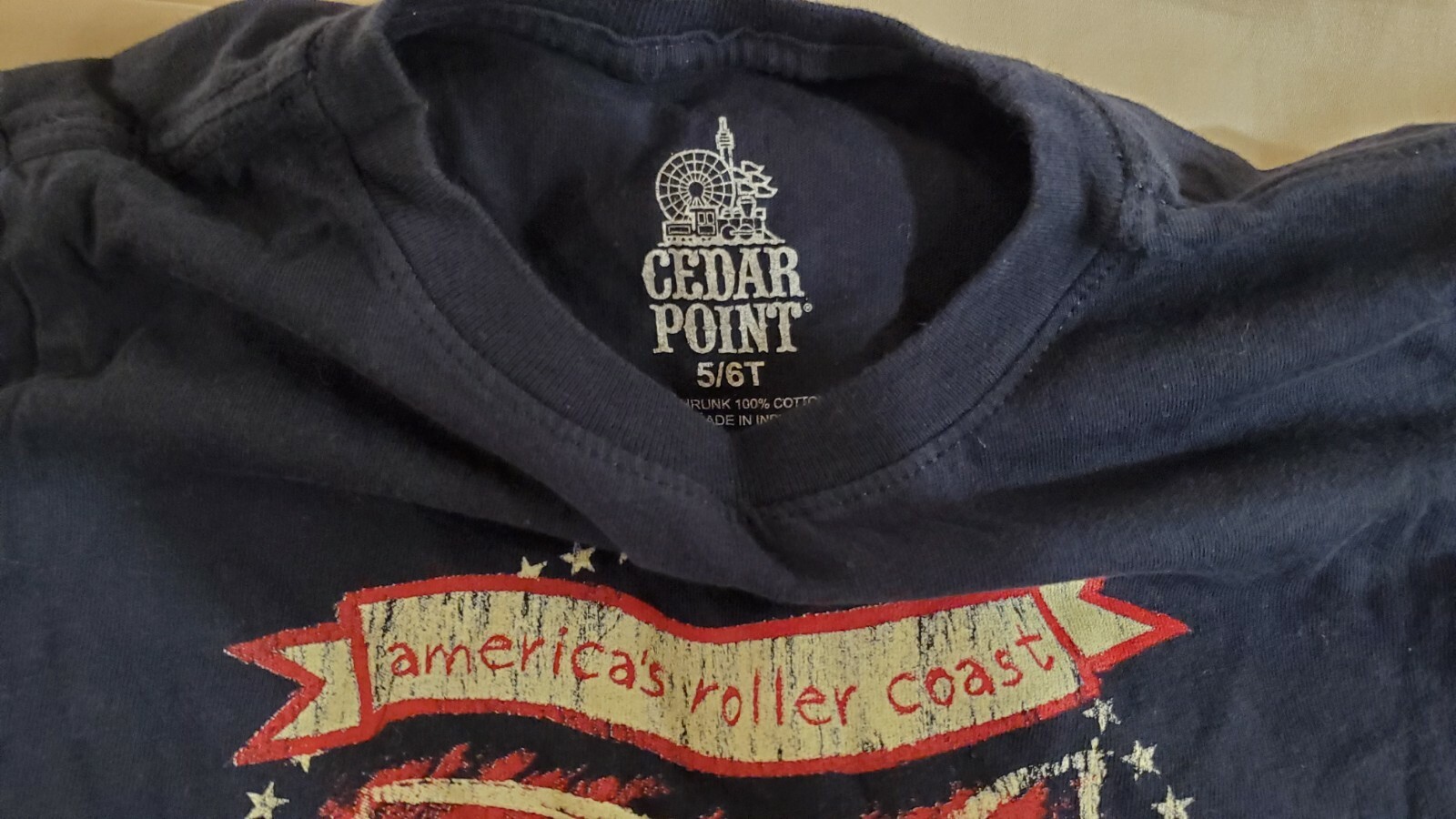 Cedar Point Shirt Kids Toddler 5T Roller Coaster Pre-owned gallery