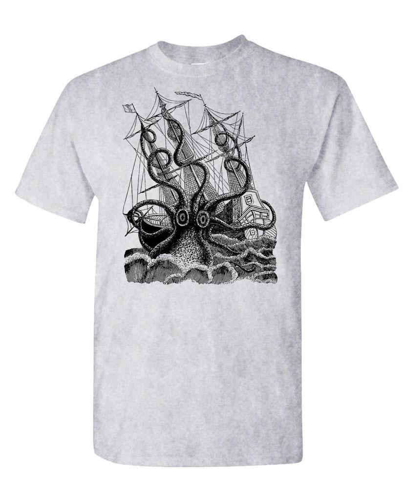 SEA MONSTER KRAKEN - Unisex Cotton T-Shirt Tee Shirt gallery