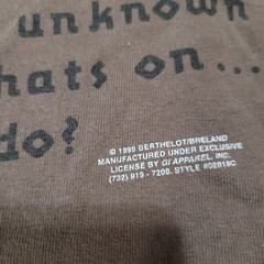 Vintage Construction Workers Brown T Shirt XL 1999 90s Husband Dad Shirt Gift