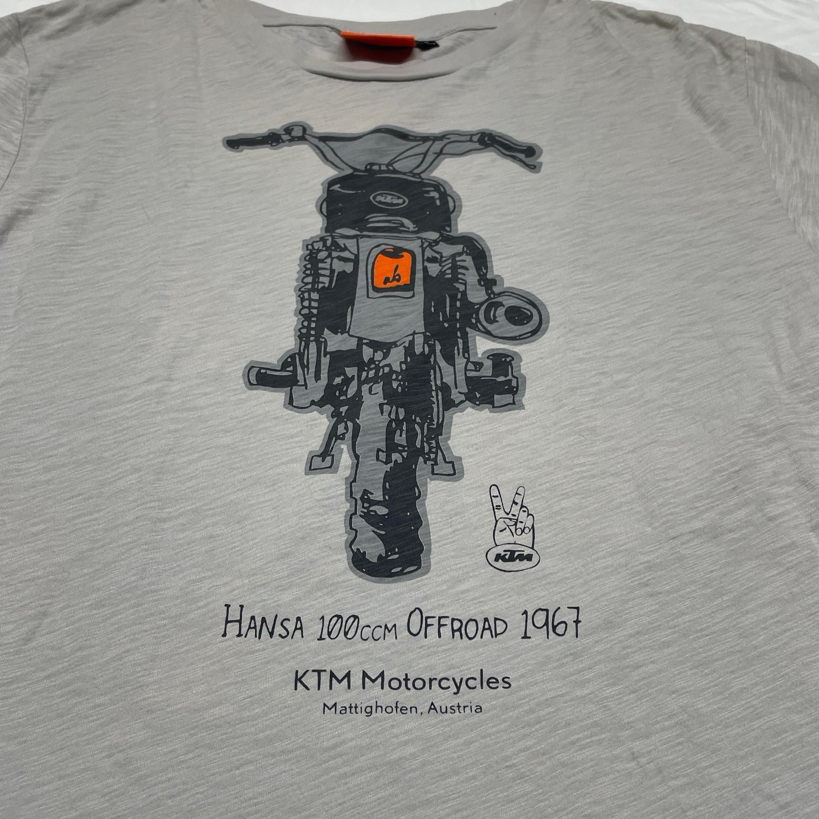 KTM Powerwear Men's XL Graphic TEE Grey Hansa 100ccm Offroad 1967 gallery