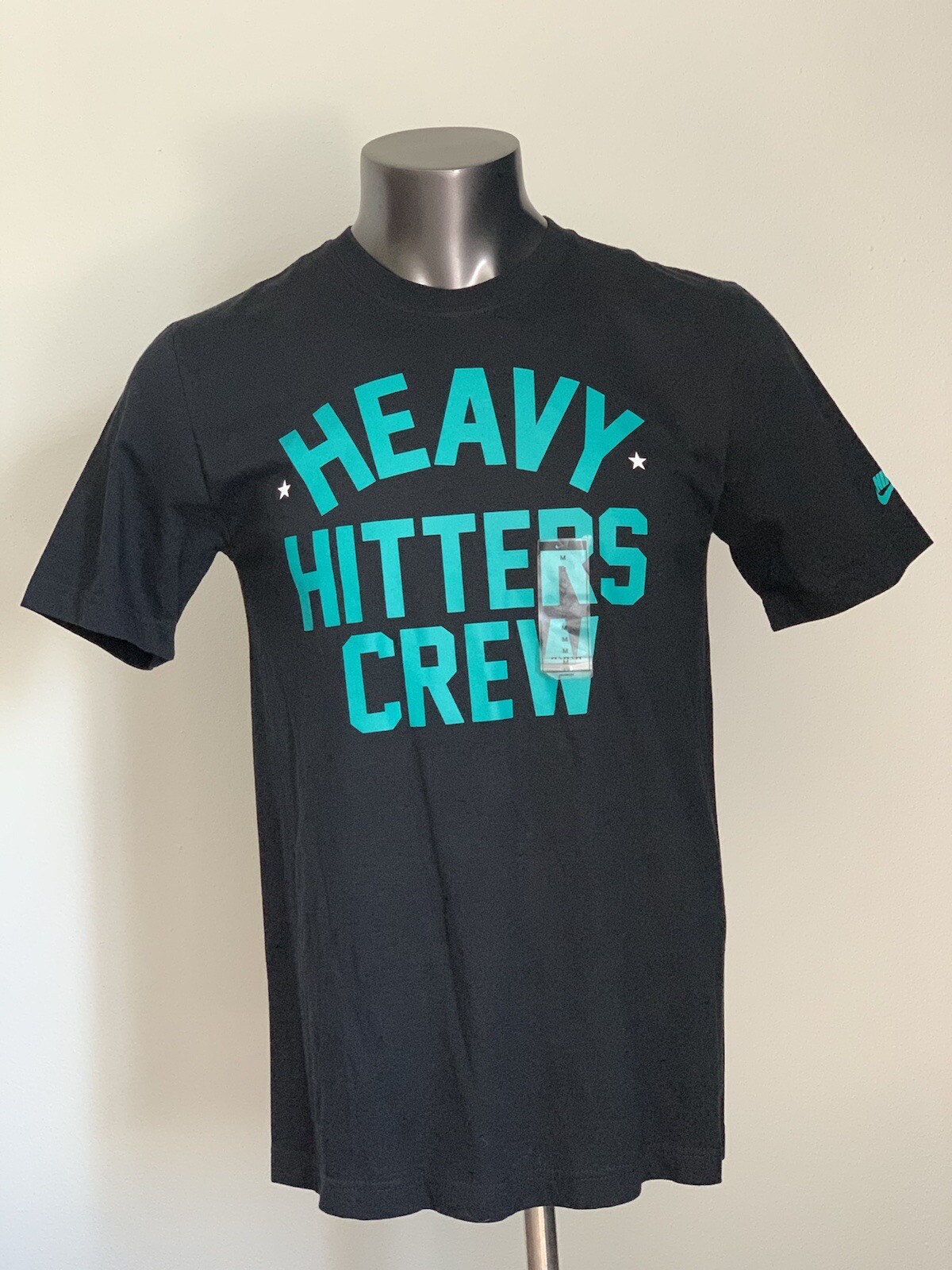 Nike Men's Heavy Hitter Crew T Shirt NWT Size Large Gym Run Baseball Cycling gallery