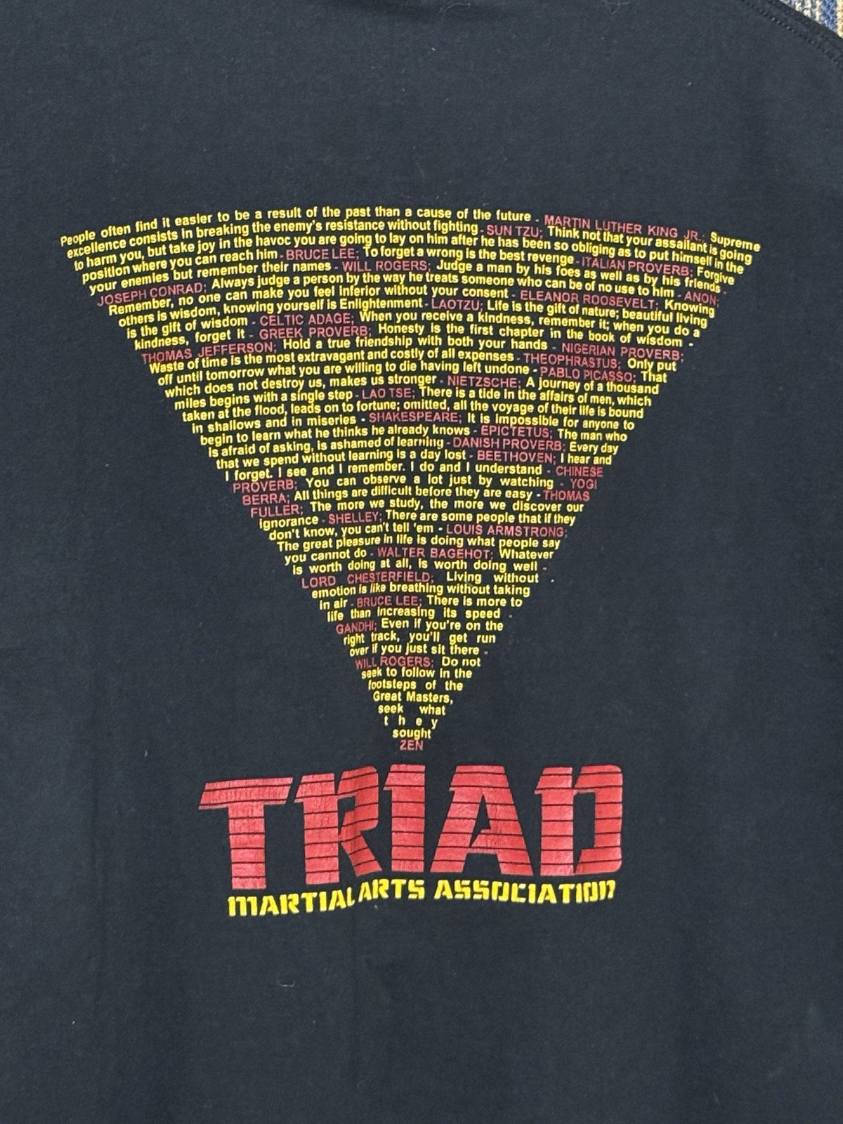 Vintage 90s Triad Martial Arts “Quotes” T-Shirt AllSport Tag Size Large gallery