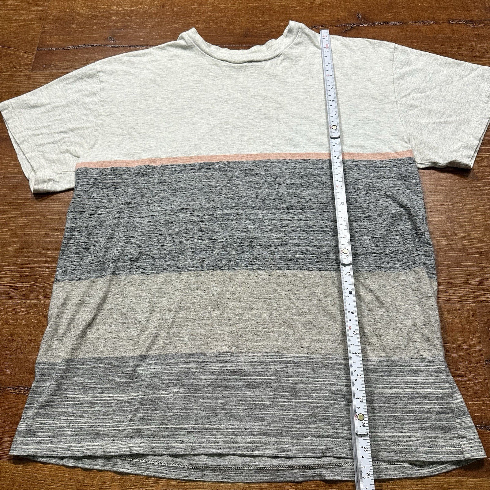 John Elliott T Shirt Mens 1 S Gray Stripe Colorblock Fall Winter 18 Retro City gallery