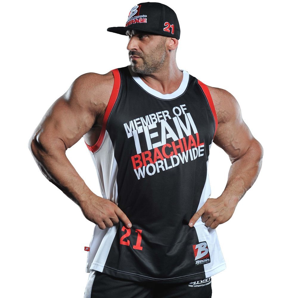 Mens Workout Bodybuilding Mesh Tank Top Team Fitness Vest Brachial USA seller gallery