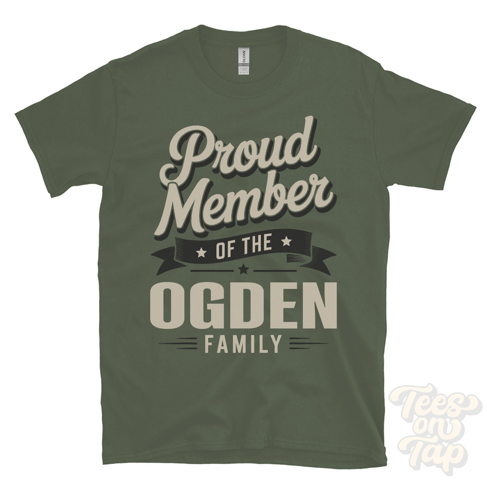 PROUD MEMBER OF THE OGDEN FAMILY T-SHIRT surname last name heritage ancestry