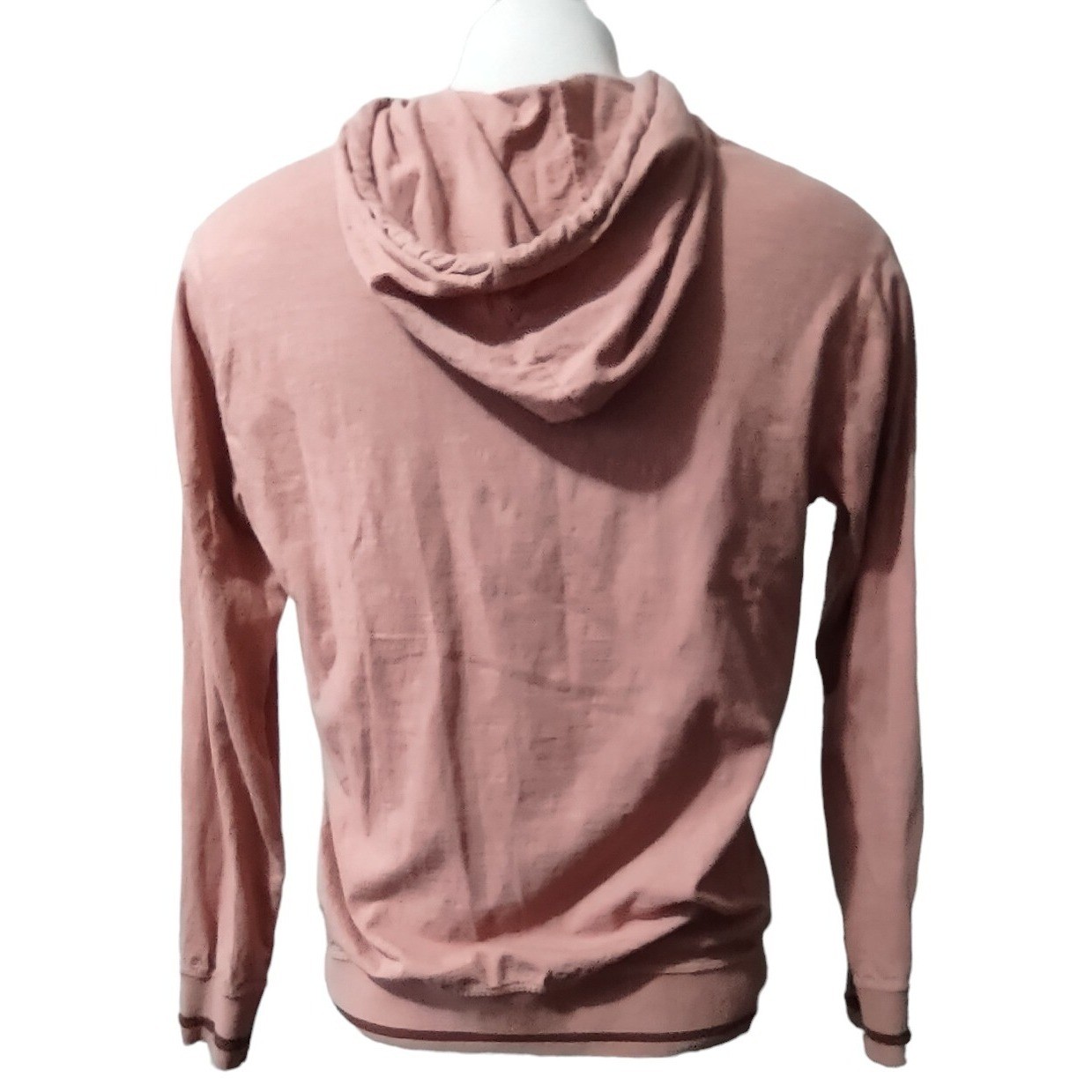 Six Lincoln Hoodie Men's Size 1 Pullover Kangaroo Pocket Long Sleeve Orange Cozy gallery