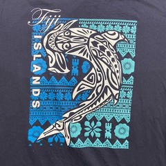 Fiji Islands Shirt Men’s Extra Large Blue Jack’s Of Fiji Hammerhead Shark Logo