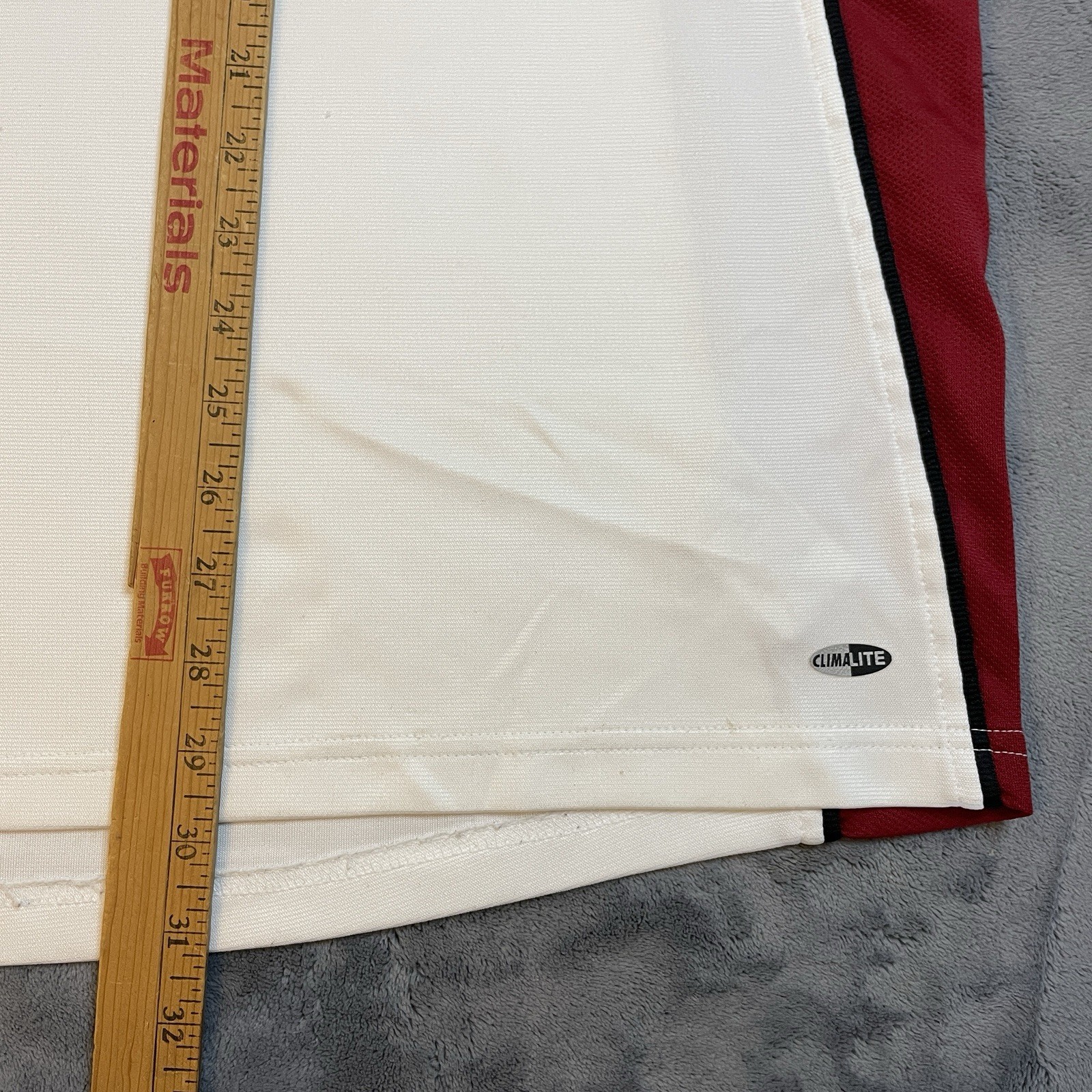 Adidas Climalite T-Shirt Men’s XL White/Red 3 Stripes Athletic Exercise Running gallery