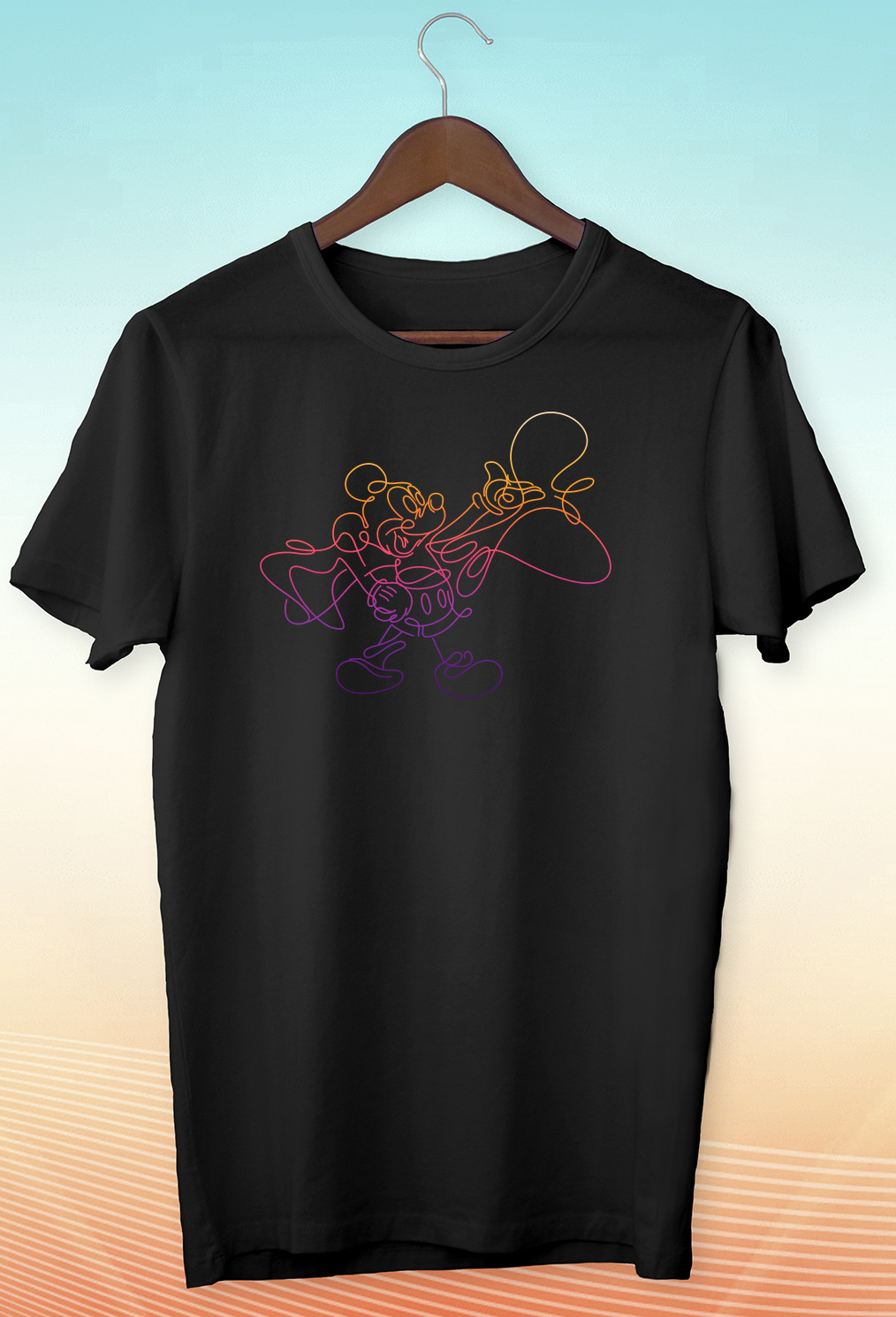 Mickey Mouse Silhouette Poster Men’s / Women’s T Shirt L803