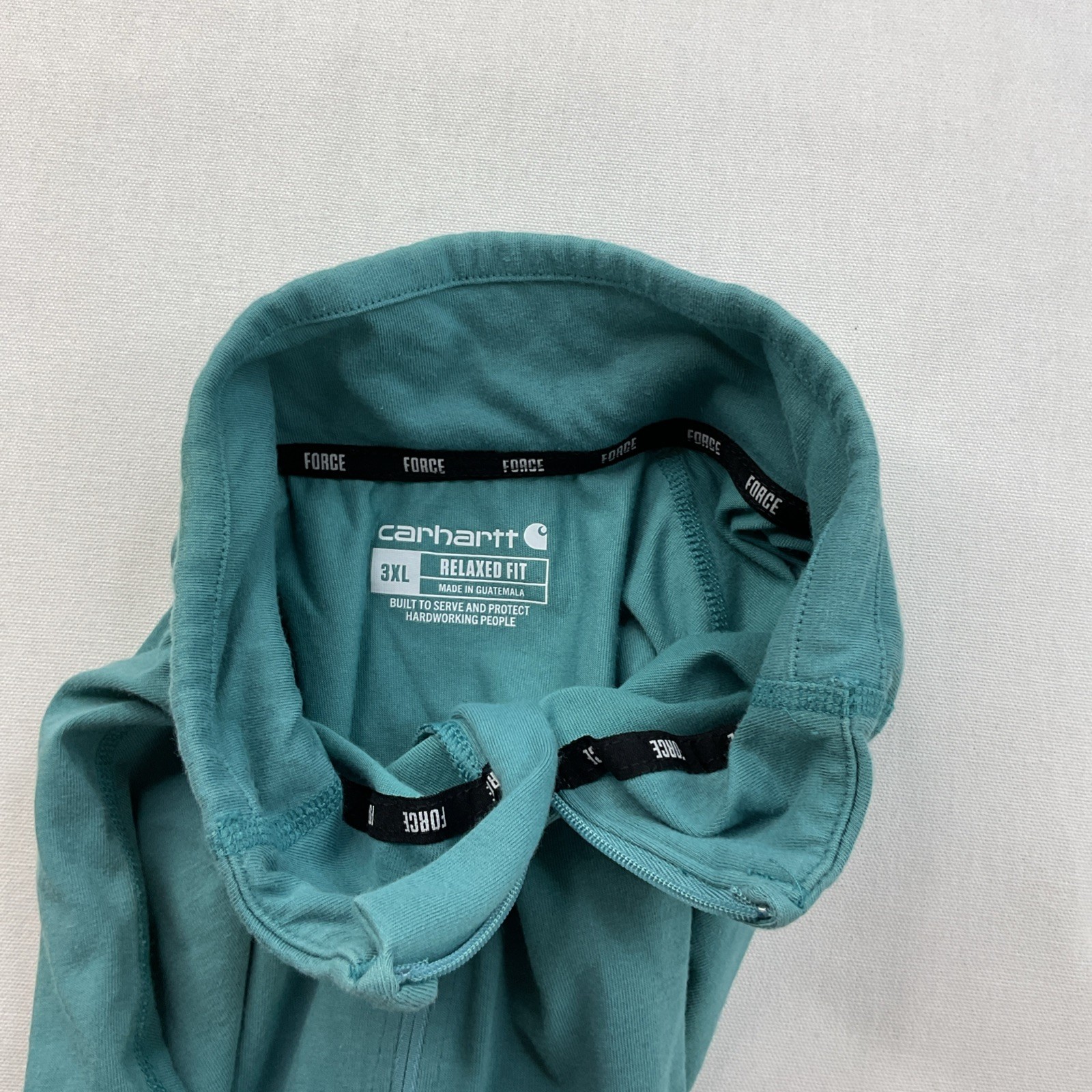 Carhartt Force 1/4 Zip Pullover Shirt Men Sz 3XL Green Relaxed Fit Pocket 104255 gallery