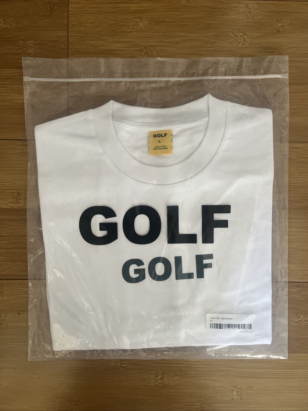 Golf Wang Logo Tee White/Navy SZ LG – Brand New