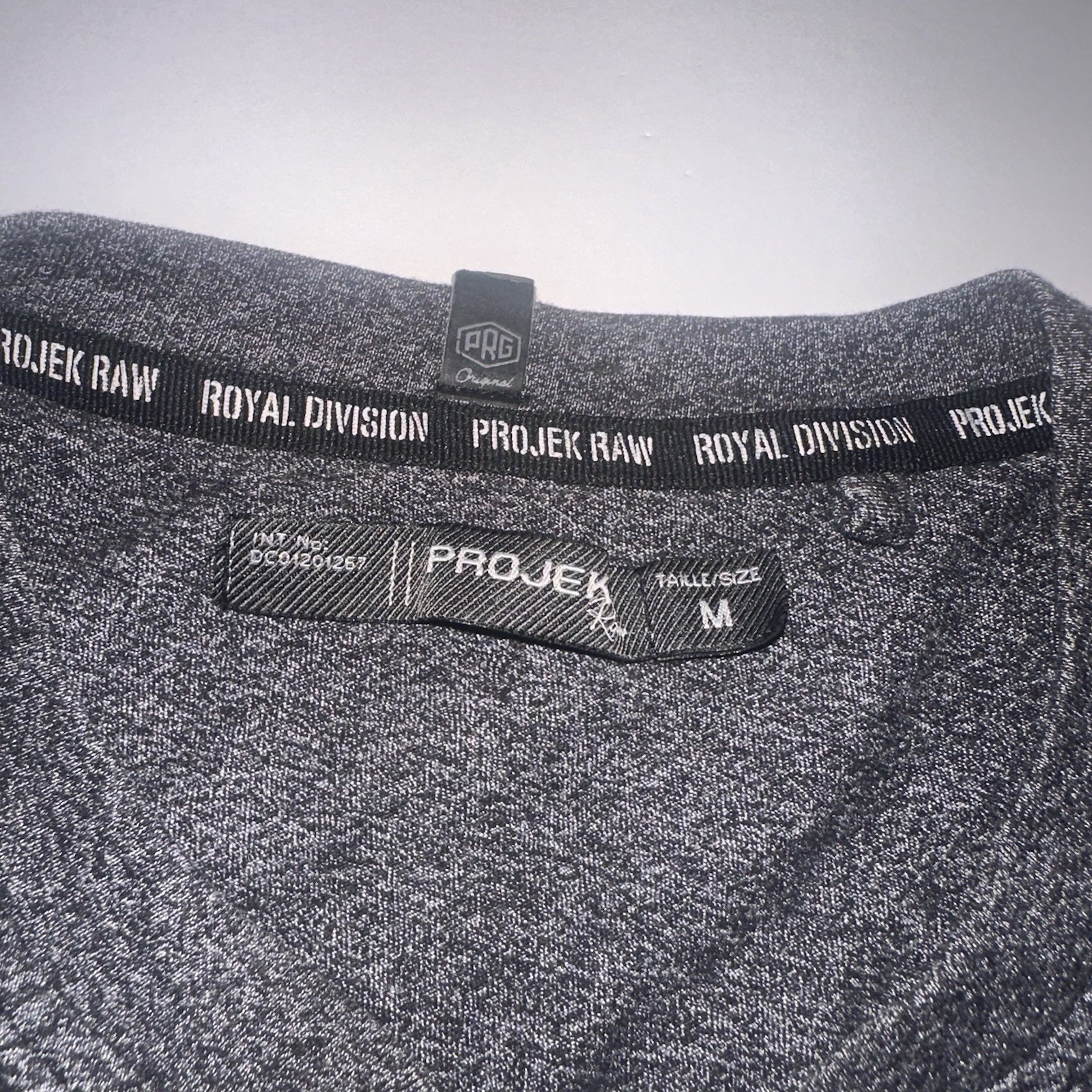 PROJEK RAW Mens M Urban Tactical Style Henley Shirt Heather Gray Zip Utility Y2K gallery