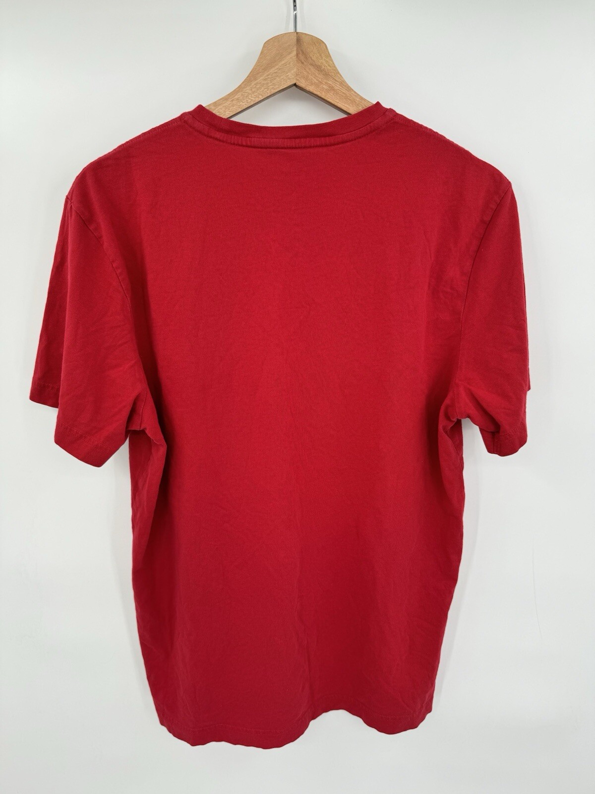 Lot Of 2 Apple Shirt Mens Medium Red Employee Short Sleeve Logo Work Uniform gallery