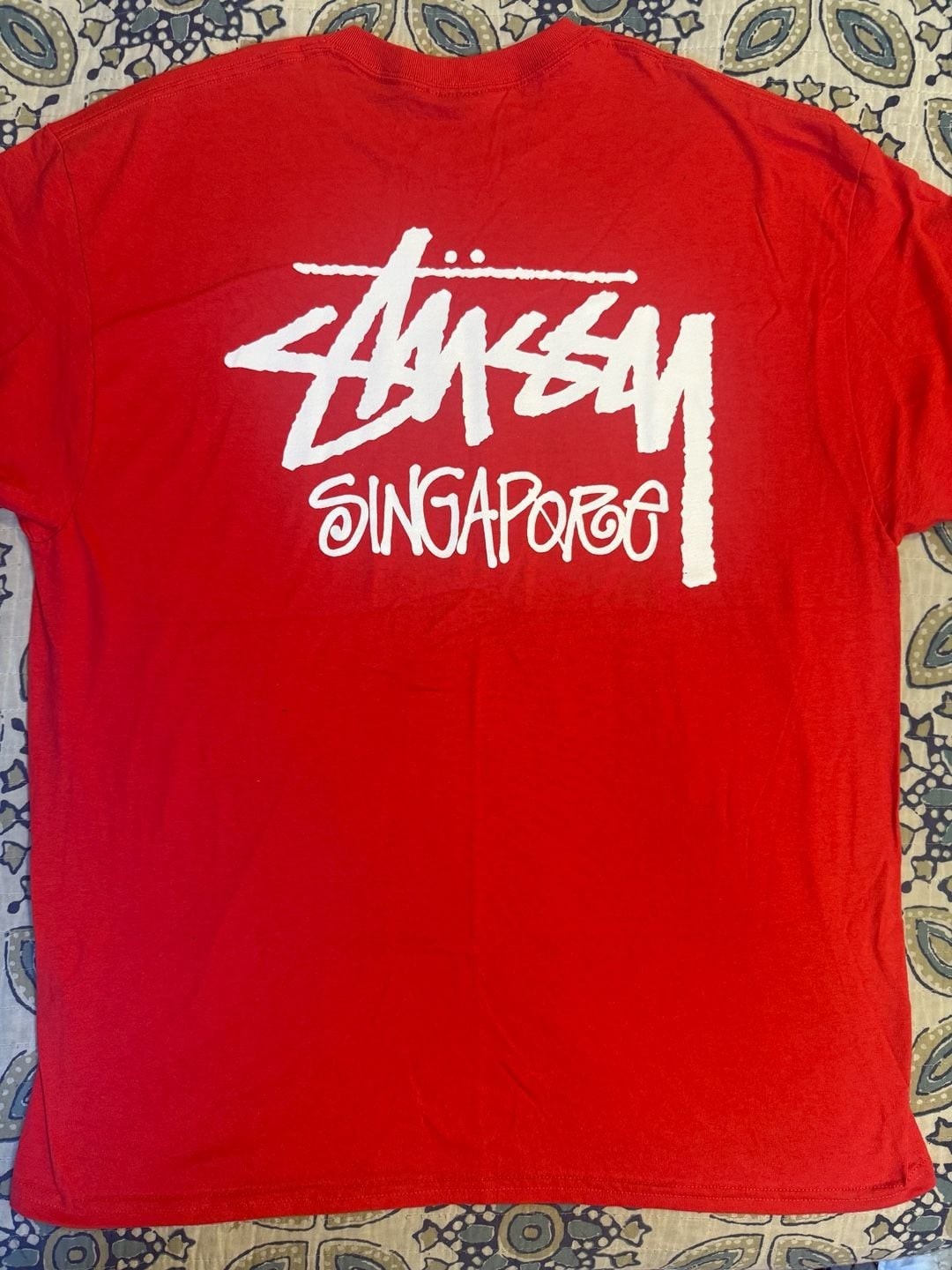 Stussy Singapore Exclusive World Tour Stock Logo Tee Red gallery