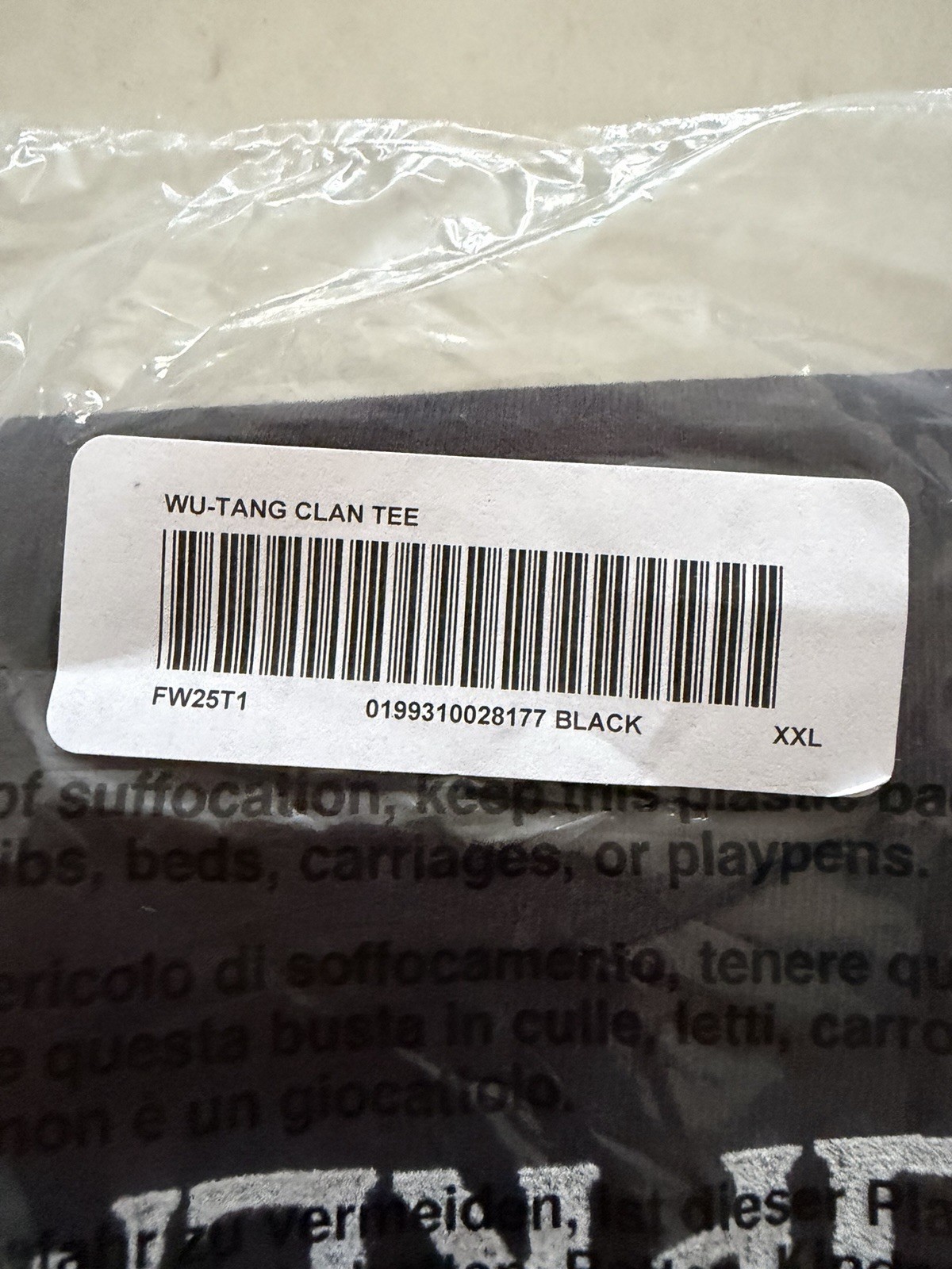 Size XXL - Supreme FW25 Wu-Tang Clan RZA Tee Shirt Black Graphic NEW IN HAND gallery