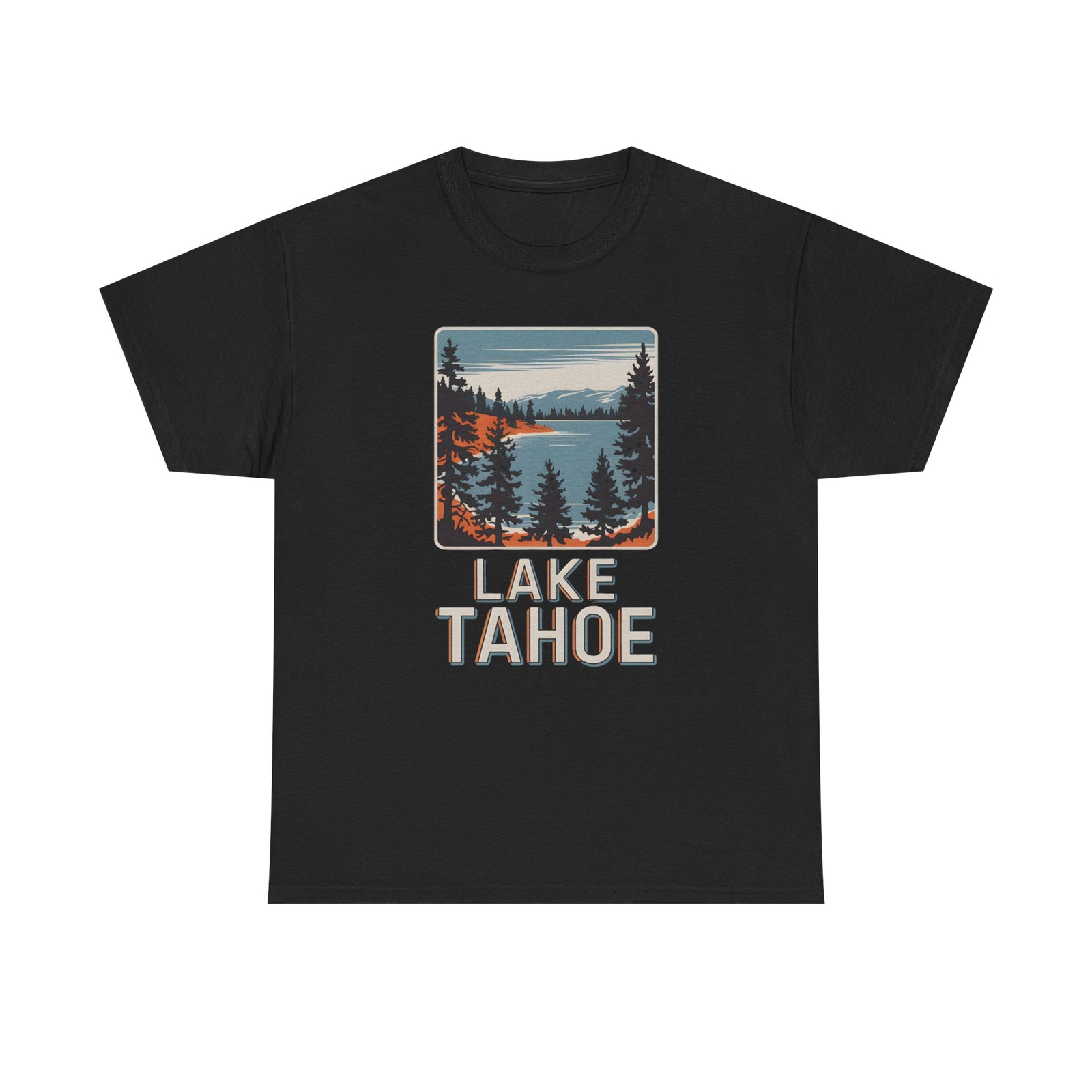 Lake Tahoe T-Shirt Unisex Retro Hiking Tee Nature Gift Scenic Mountain Outdoors gallery