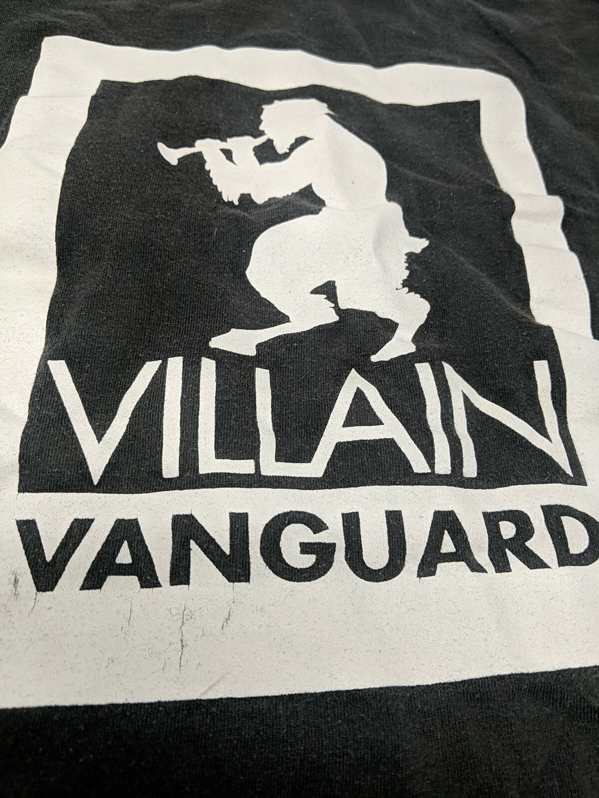 Villain Vanguard Pan Playing Pan Pipes Rare Vintage Black T-Shirt Size 2XL gallery