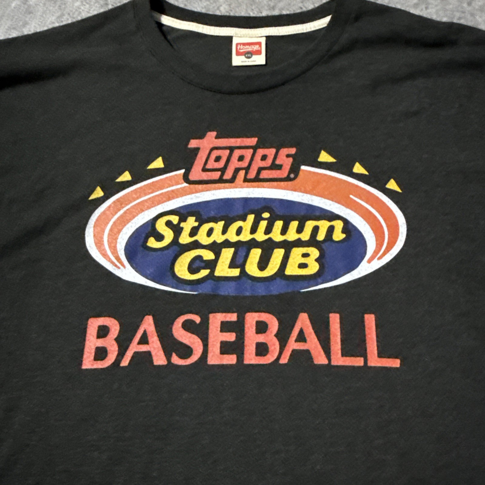 Homage Topps Stadium Club Baseball T Shirt Mens 2XL Short Sleeve Cards Graphic gallery